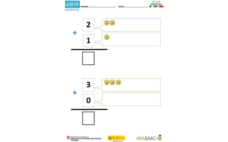 FICHA: SUMAS CON SOPORTE VISUAL III | Adimir