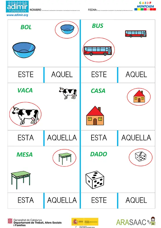 Artículos demostrativos | Adimir