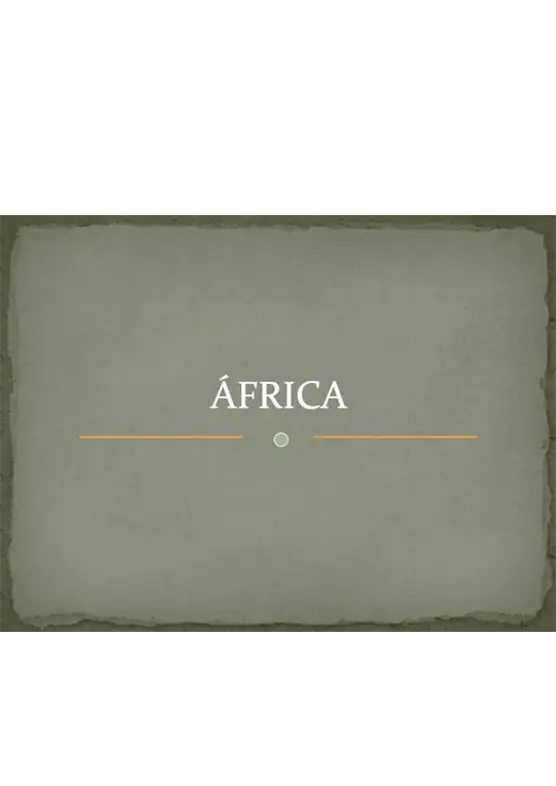 Power point: continente africano