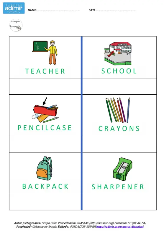 vocabulario escuela II
